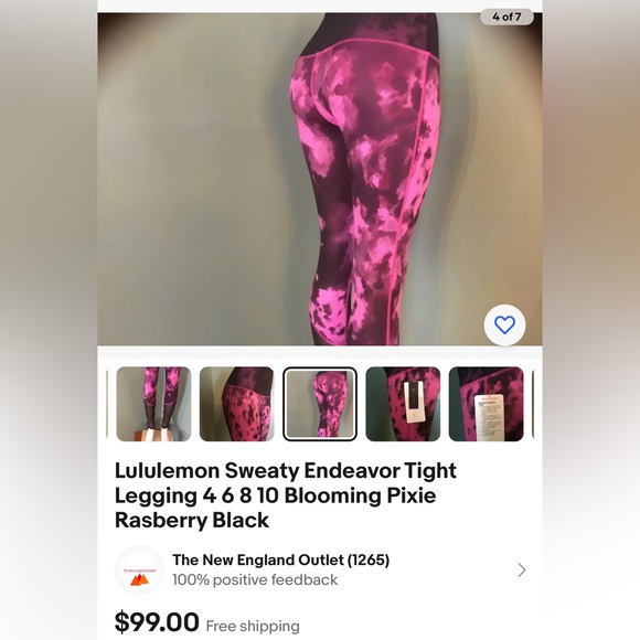 21. Lululemon leggings with mesh and draw string - unique NWOT size 6 - Picture 1 of 2